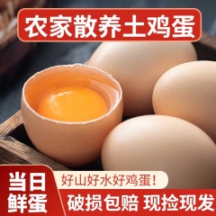 【农家土鸡蛋30枚 · 团购特惠】19.9元抢30枚！ 散养...