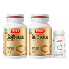 汤臣倍健鱼油软胶囊（100粒）*2+vc30片*1